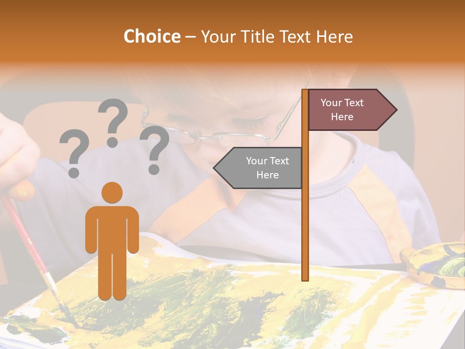 Boy Painting PowerPoint Template