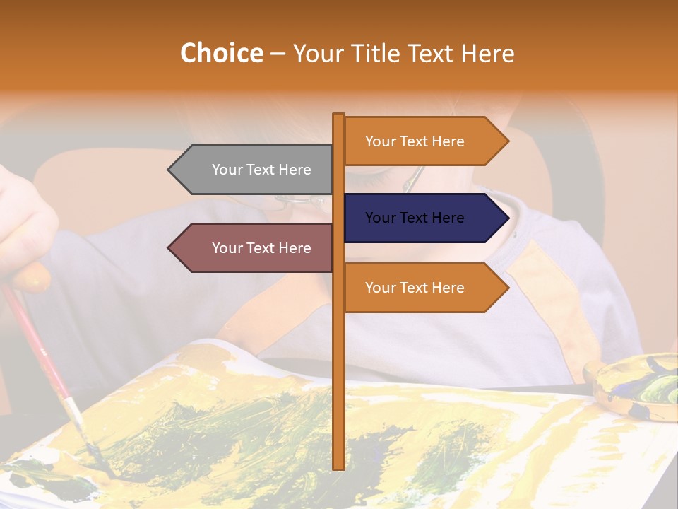 Boy Painting PowerPoint Template