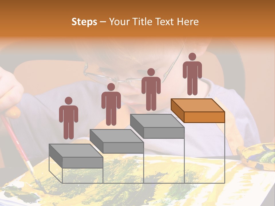 Boy Painting PowerPoint Template