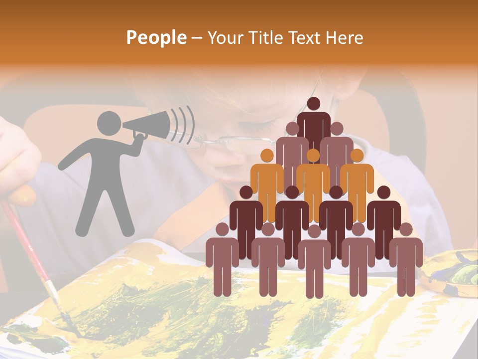 Boy Painting PowerPoint Template