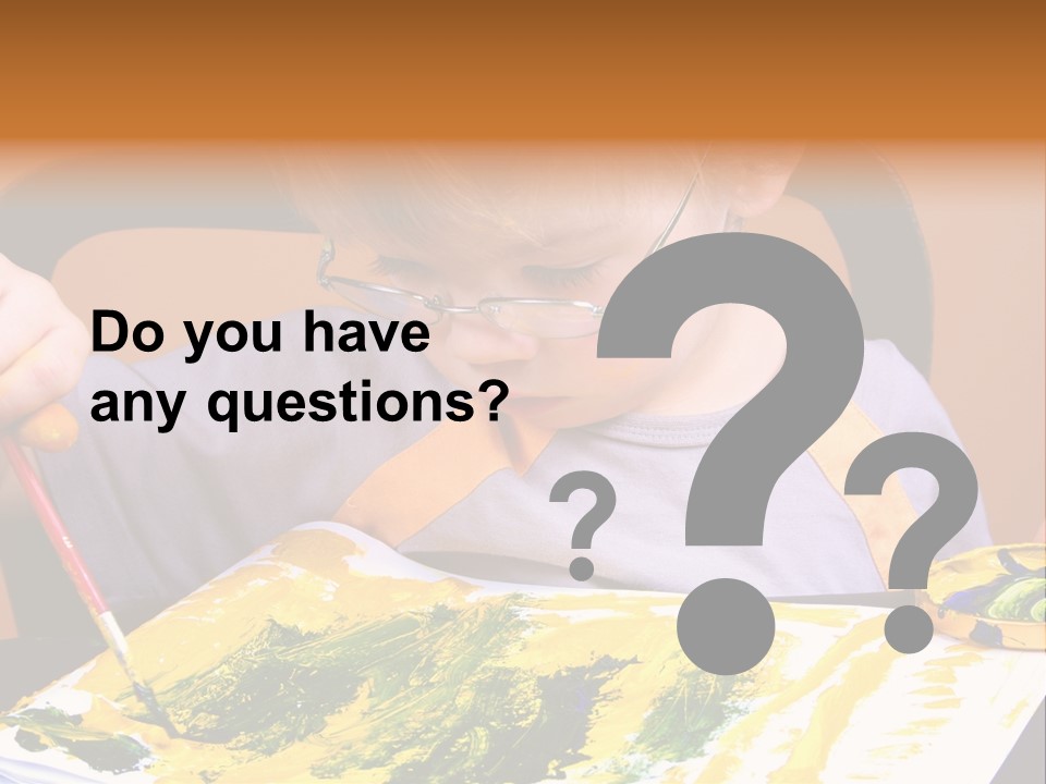 Boy Painting PowerPoint Template