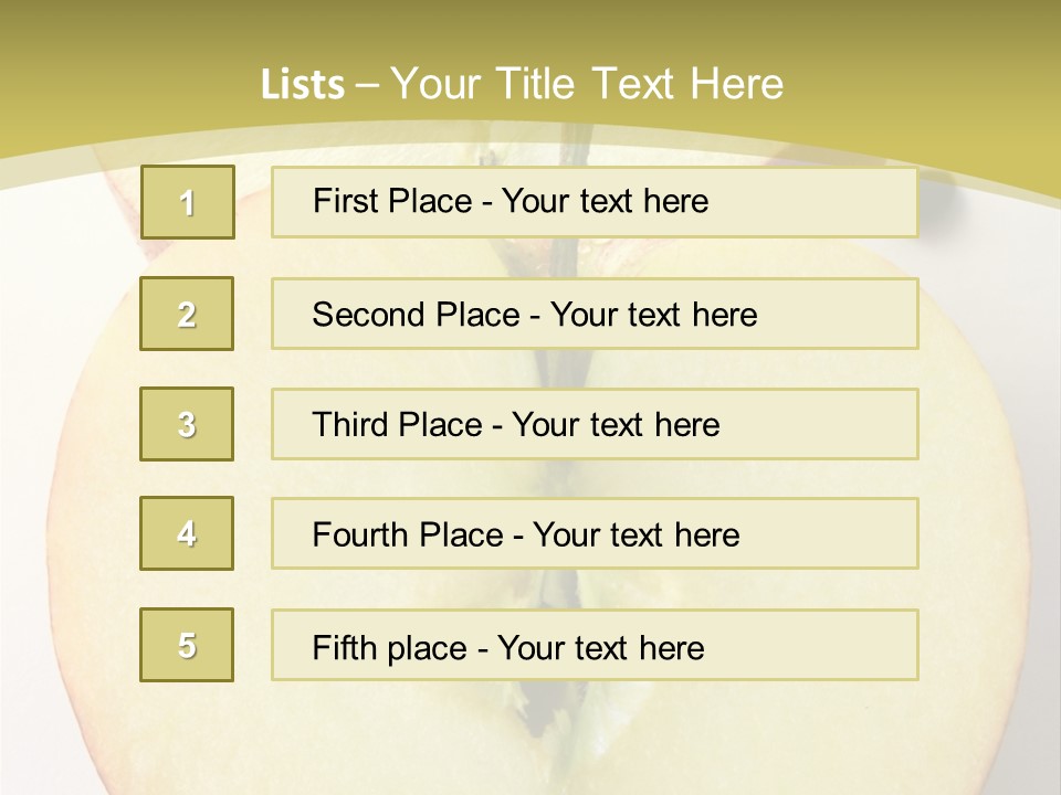 Two Halfs An Apple Over A White Background PowerPoint Template