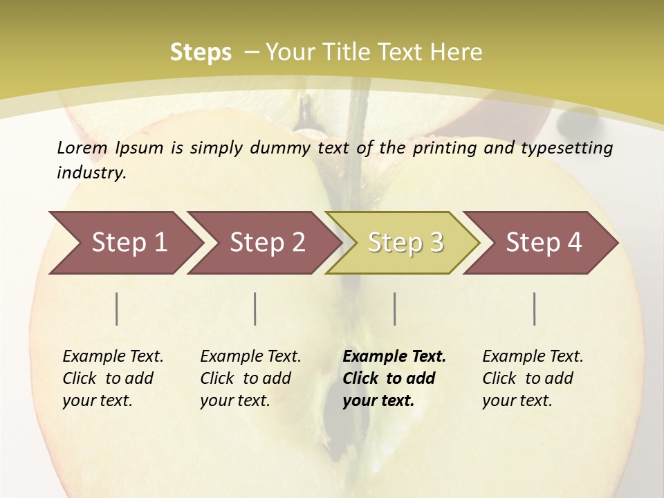 Two Halfs An Apple Over A White Background PowerPoint Template