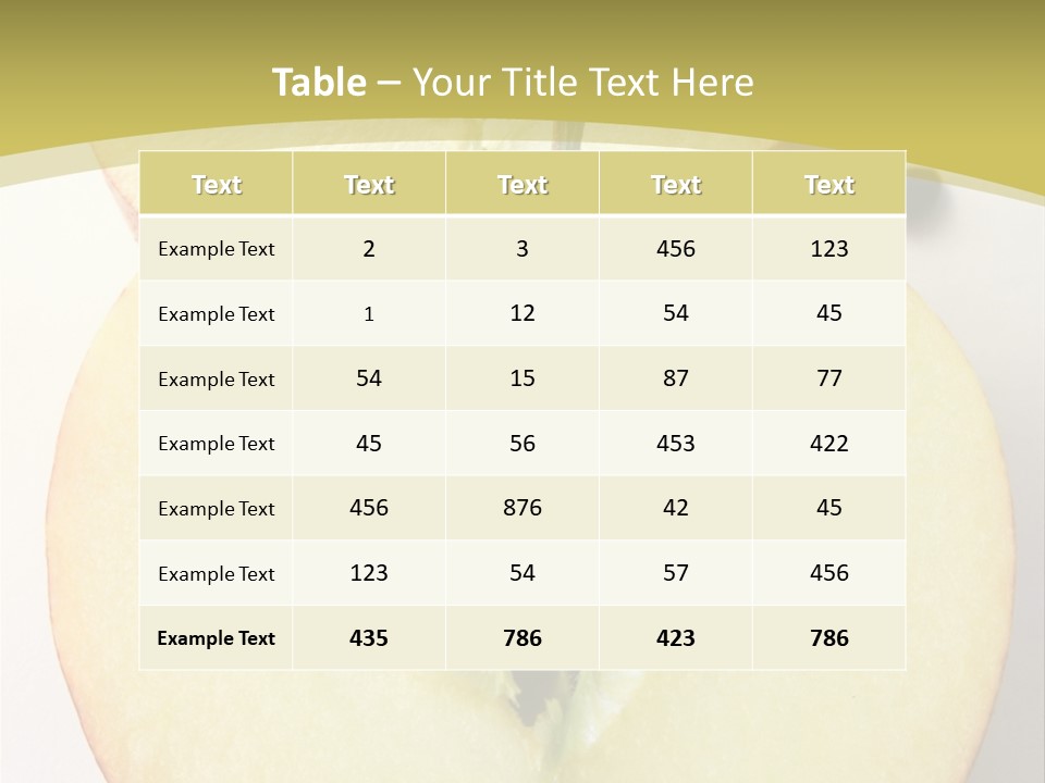 Two Halfs An Apple Over A White Background PowerPoint Template