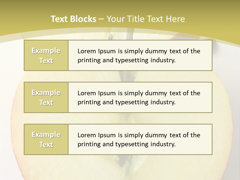 Two Halfs An Apple Over A White Background PowerPoint Template