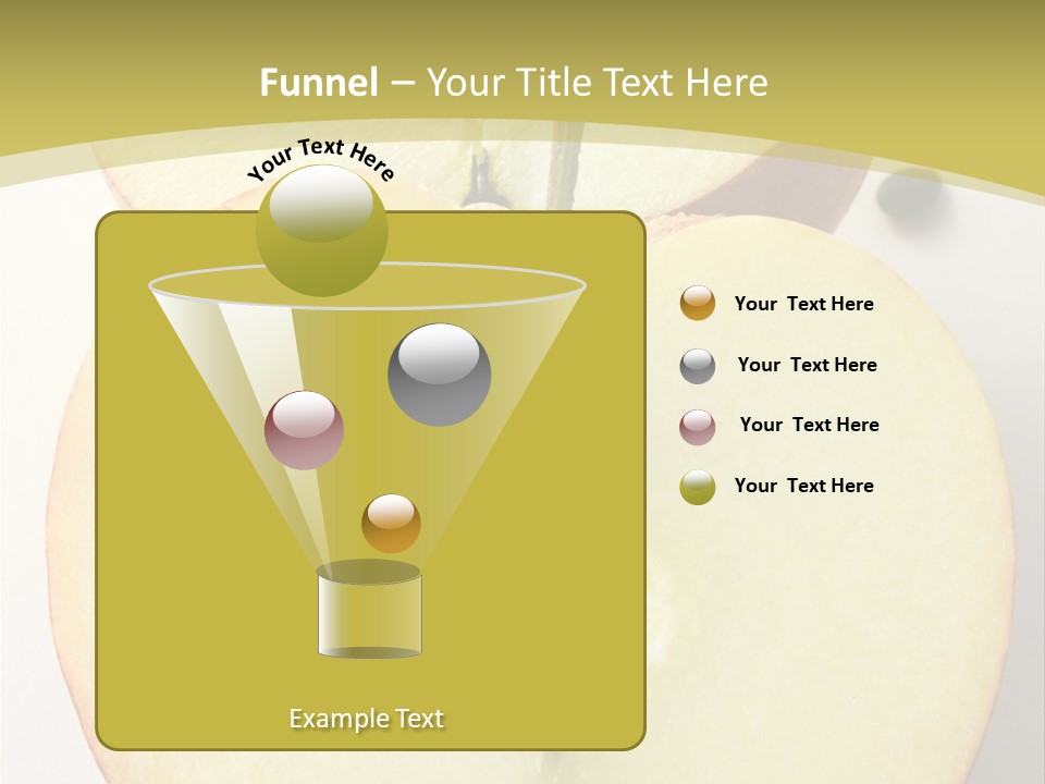 Two Halfs An Apple Over A White Background PowerPoint Template