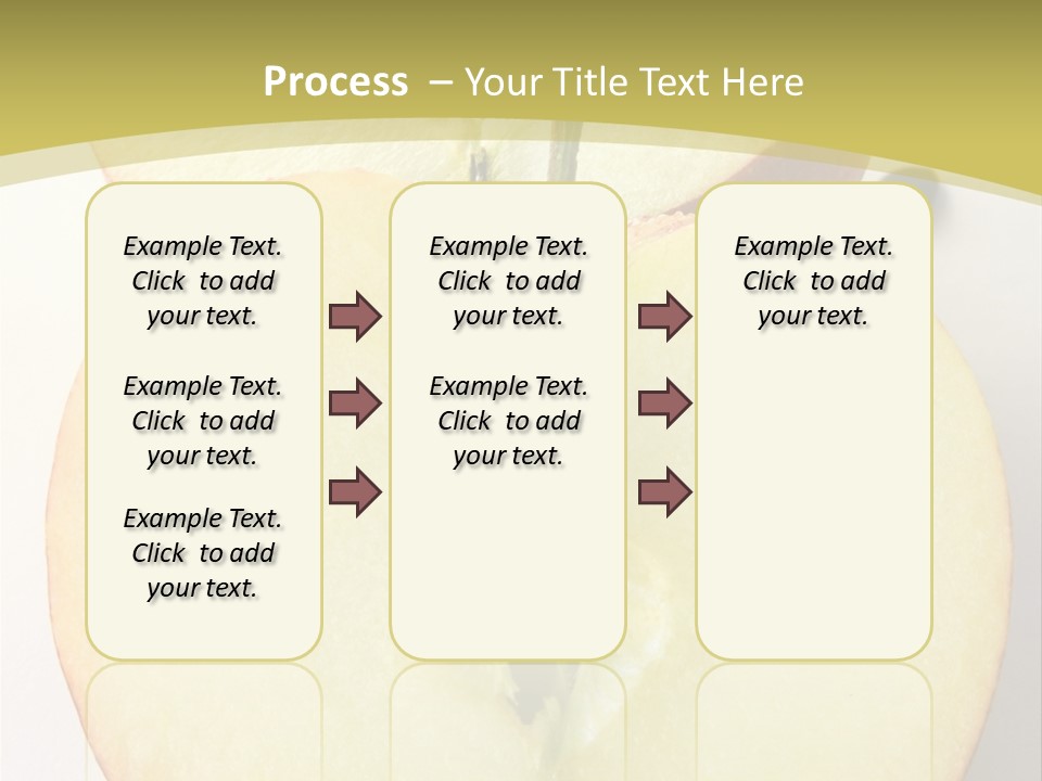Two Halfs An Apple Over A White Background PowerPoint Template