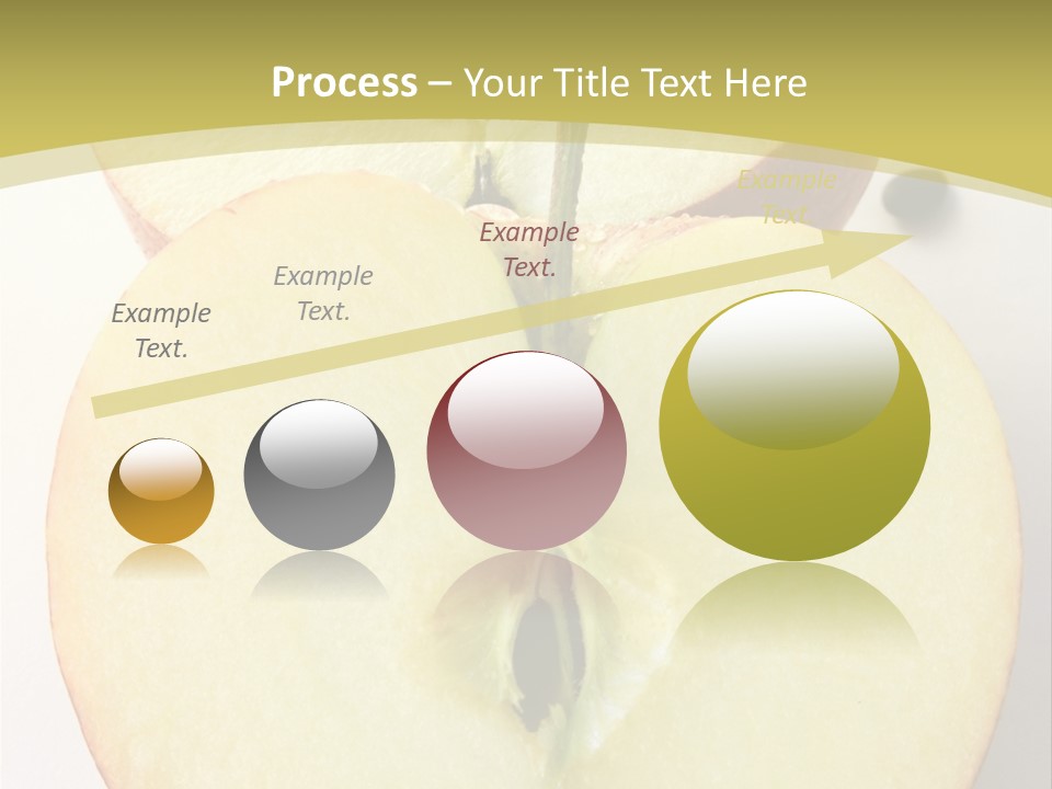 Two Halfs An Apple Over A White Background PowerPoint Template