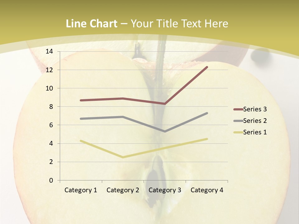 Two Halfs An Apple Over A White Background PowerPoint Template