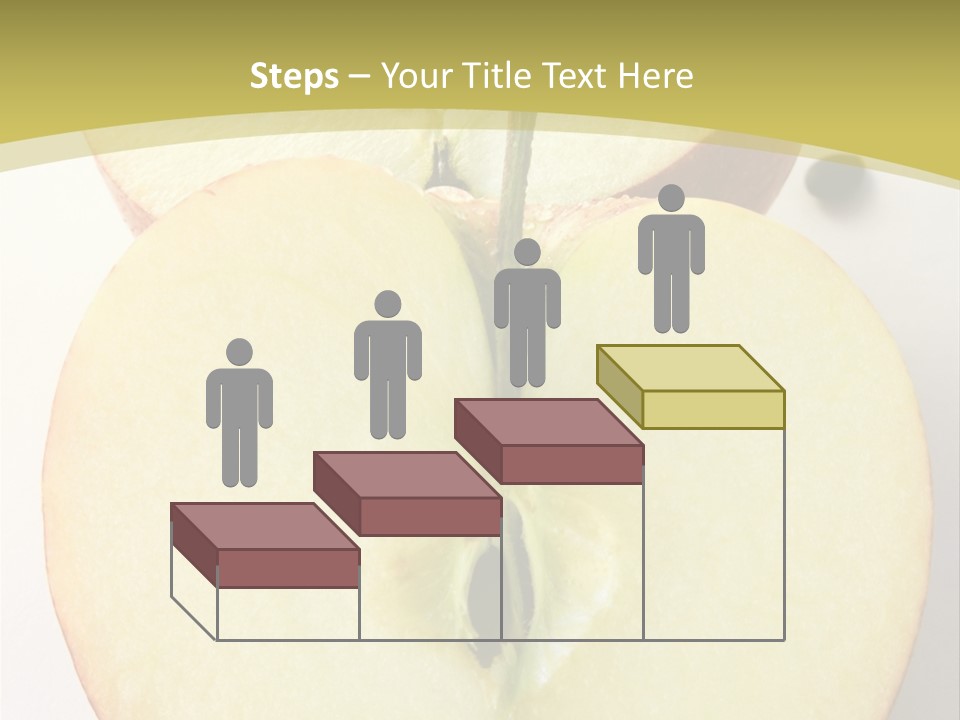 Two Halfs An Apple Over A White Background PowerPoint Template