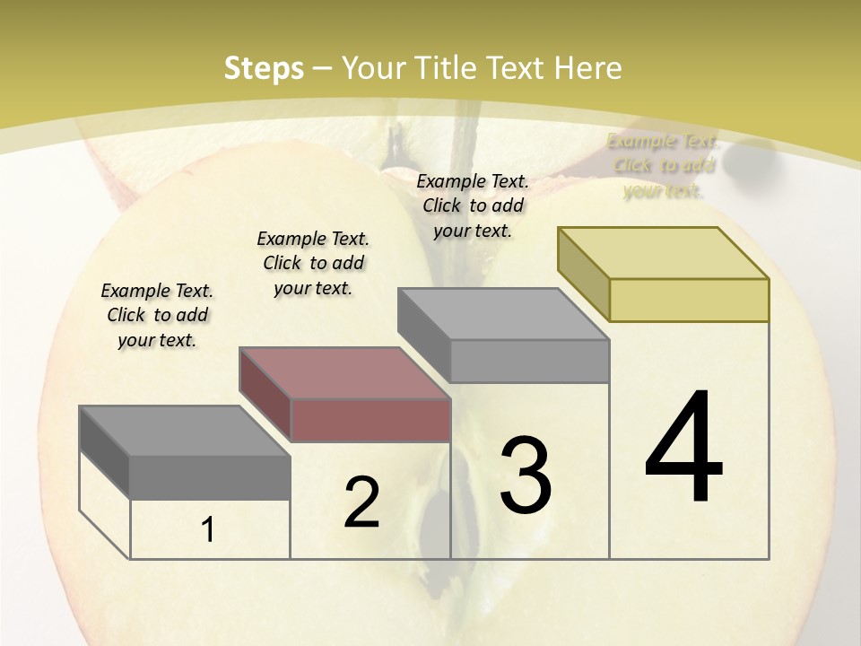 Two Halfs An Apple Over A White Background PowerPoint Template