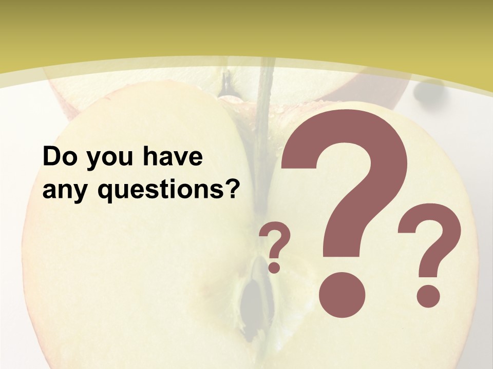 Two Halfs An Apple Over A White Background PowerPoint Template