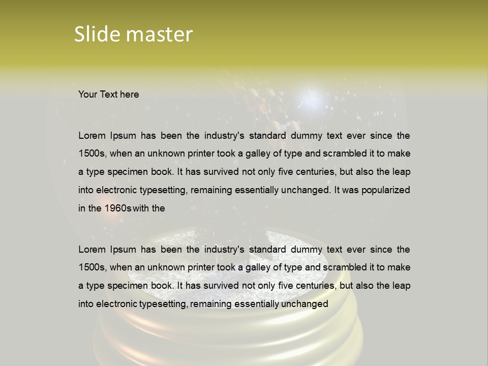 Flying Santa Snow Globe PowerPoint Template