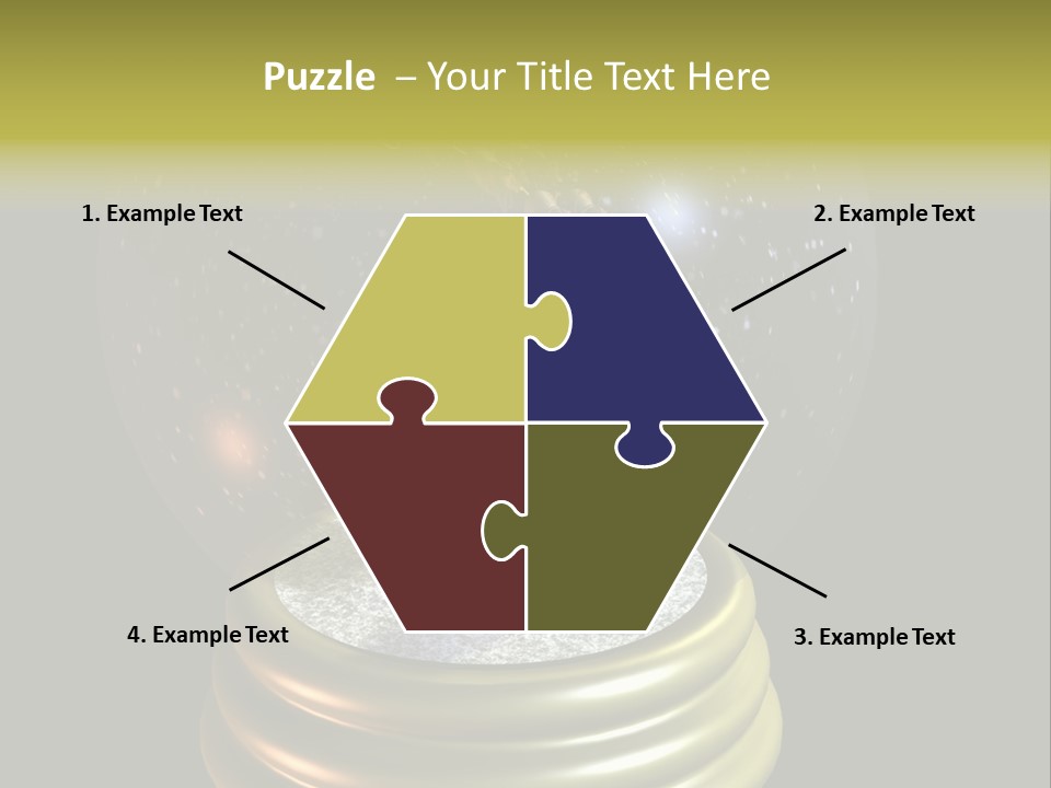 Flying Santa Snow Globe PowerPoint Template