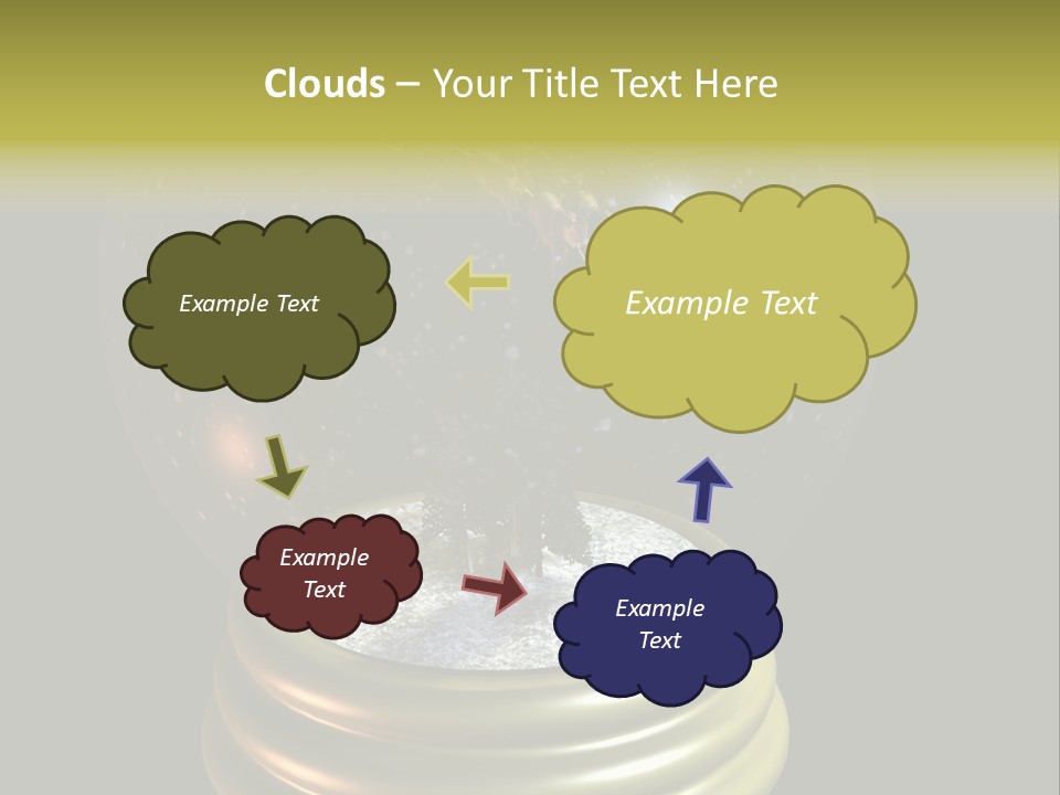 Flying Santa Snow Globe PowerPoint Template