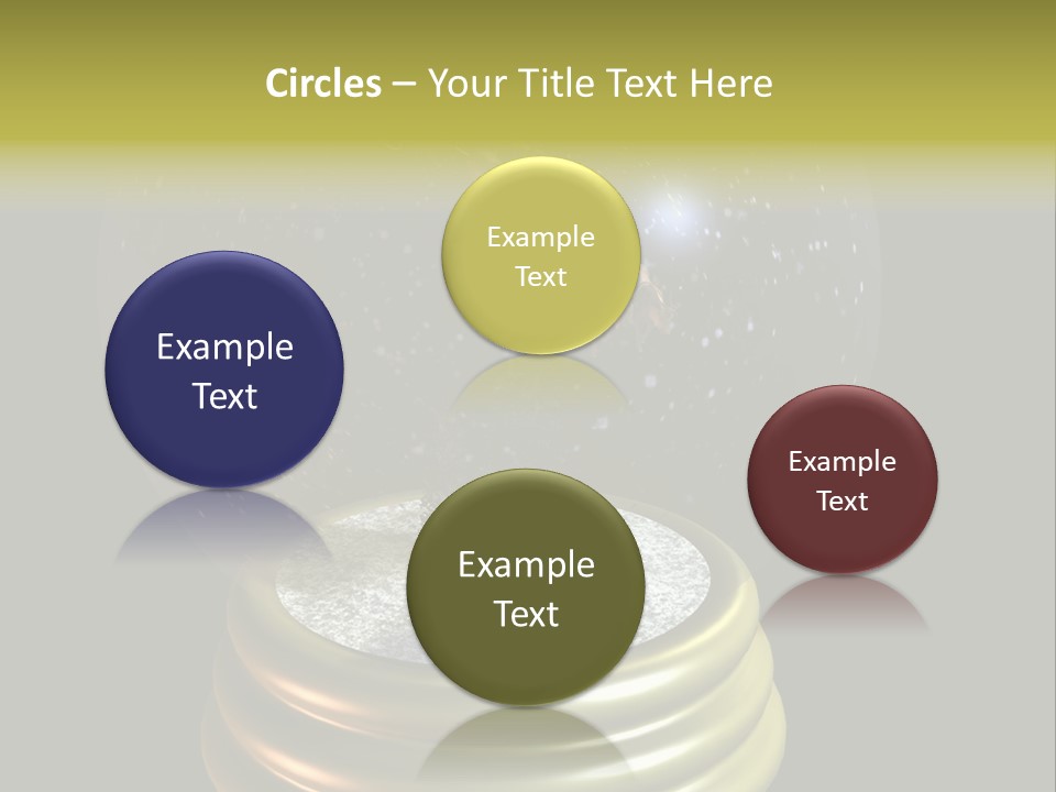 Flying Santa Snow Globe PowerPoint Template