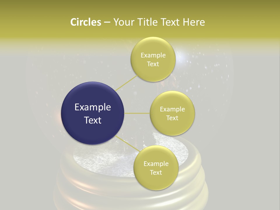 Flying Santa Snow Globe PowerPoint Template