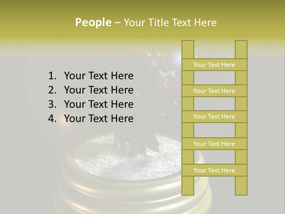 Flying Santa Snow Globe PowerPoint Template