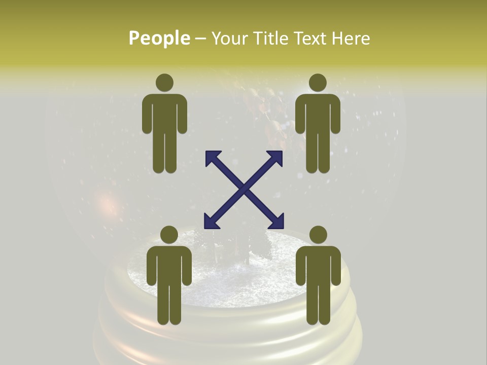 Flying Santa Snow Globe PowerPoint Template