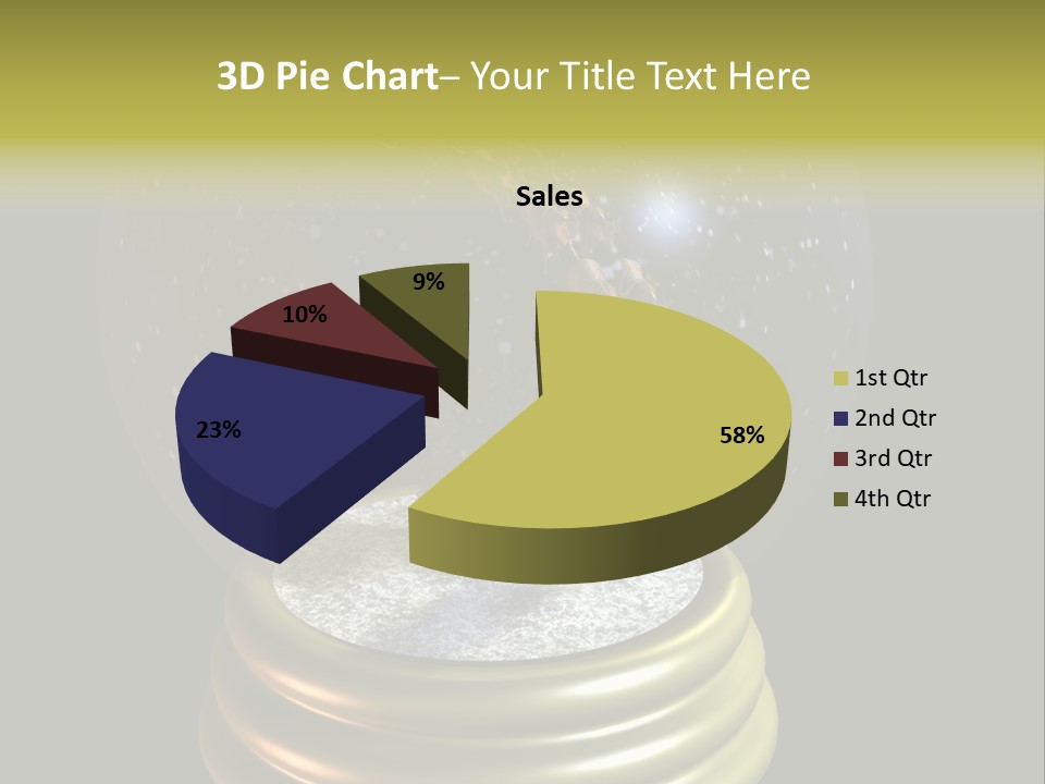 Flying Santa Snow Globe PowerPoint Template
