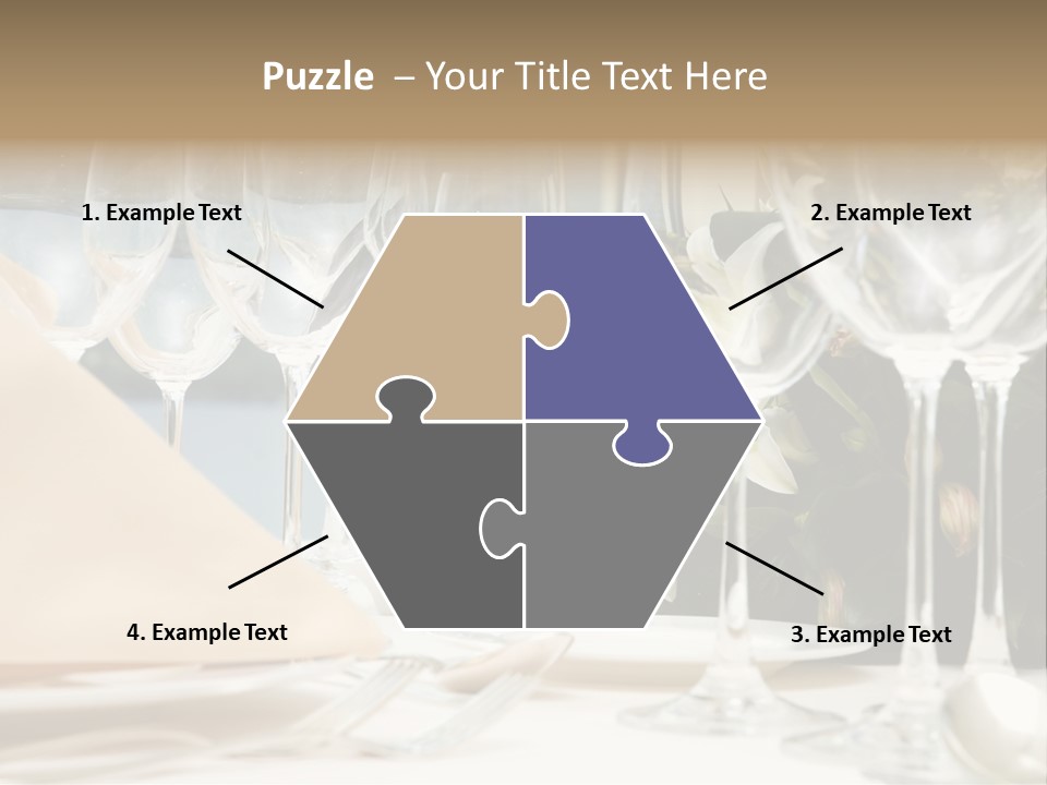 Table Preparing For After Wedding Ceremony Diner In Luxury Hotel's Restaurant. PowerPoint Template