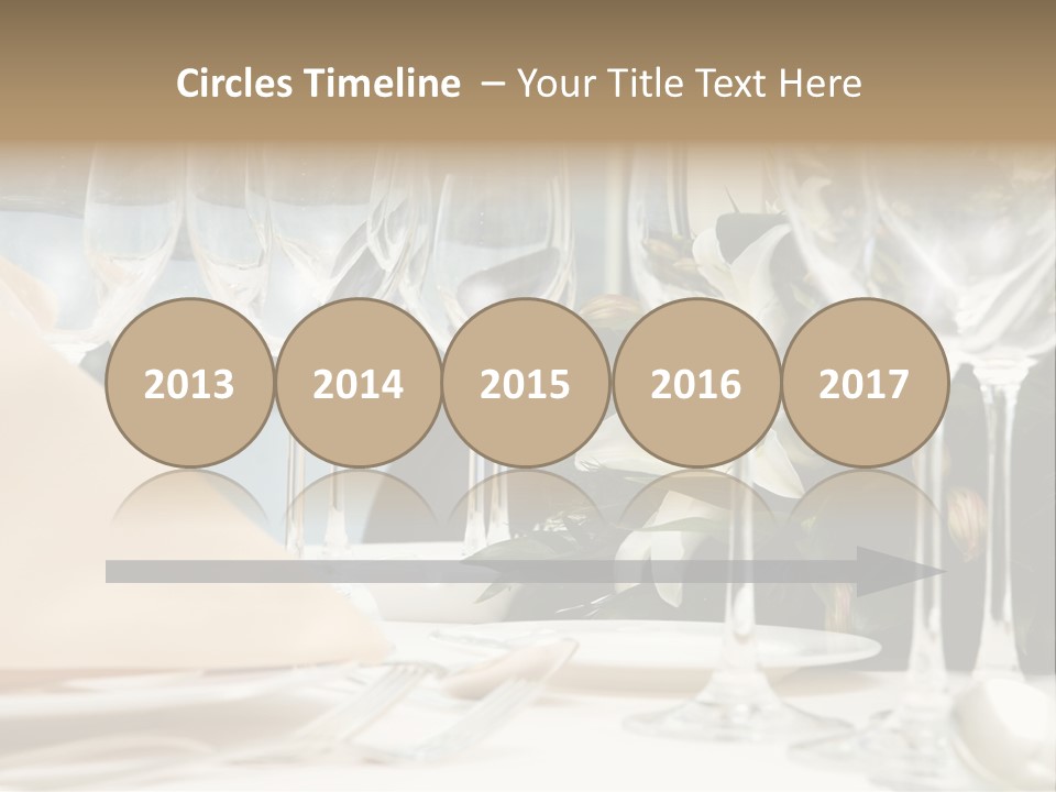 Table Preparing For After Wedding Ceremony Diner In Luxury Hotel's Restaurant. PowerPoint Template