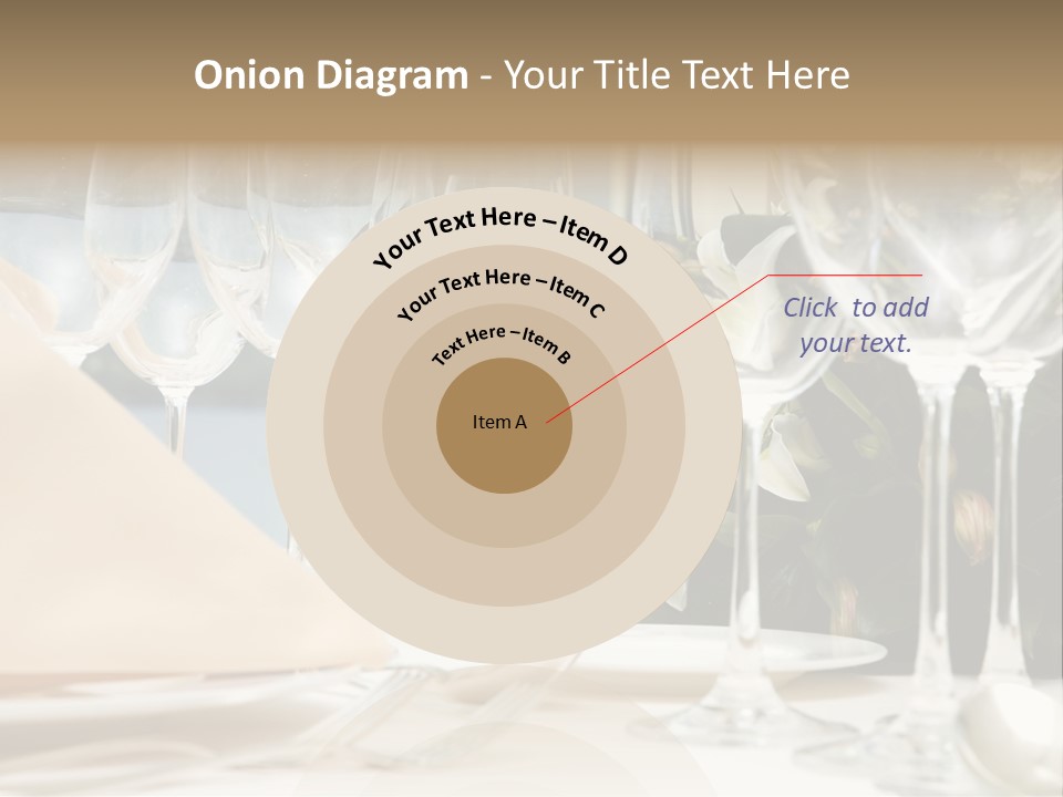 Table Preparing For After Wedding Ceremony Diner In Luxury Hotel's Restaurant. PowerPoint Template
