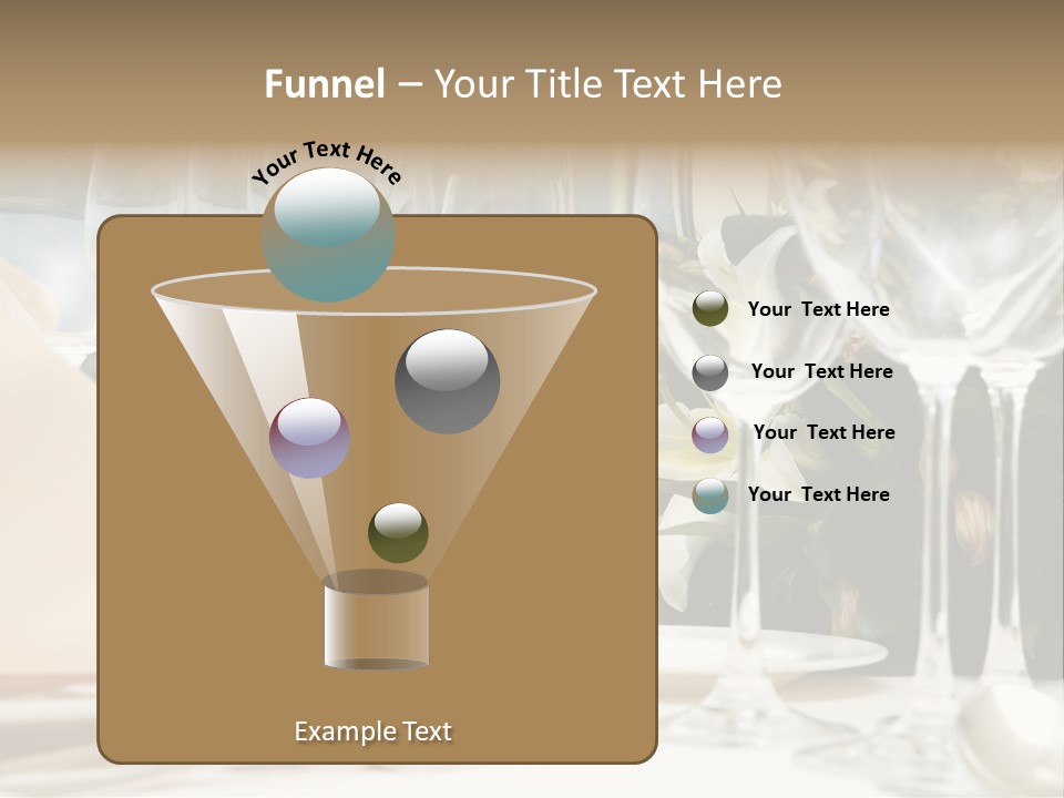 Table Preparing For After Wedding Ceremony Diner In Luxury Hotel's Restaurant. PowerPoint Template