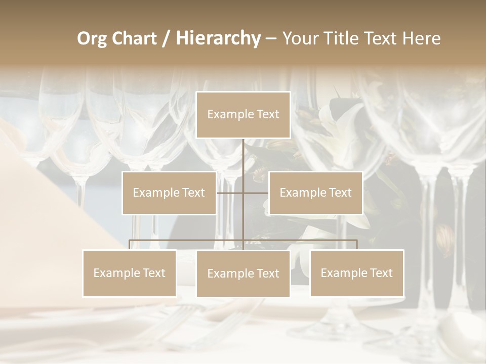 Table Preparing For After Wedding Ceremony Diner In Luxury Hotel's Restaurant. PowerPoint Template