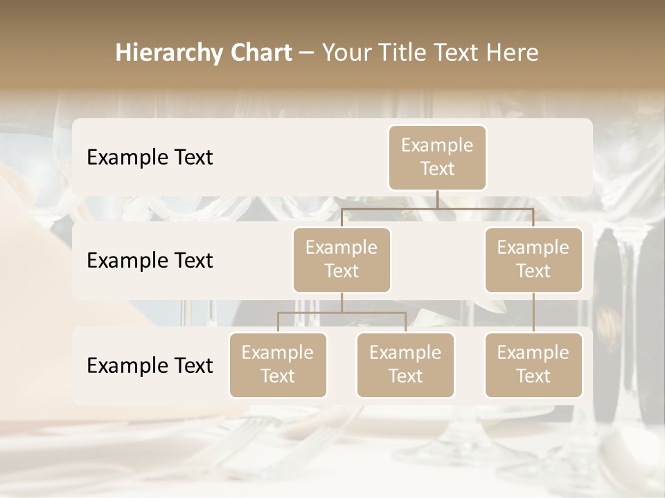 Table Preparing For After Wedding Ceremony Diner In Luxury Hotel's Restaurant. PowerPoint Template