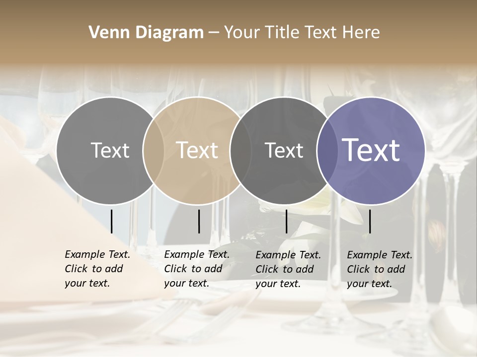 Table Preparing For After Wedding Ceremony Diner In Luxury Hotel's Restaurant. PowerPoint Template