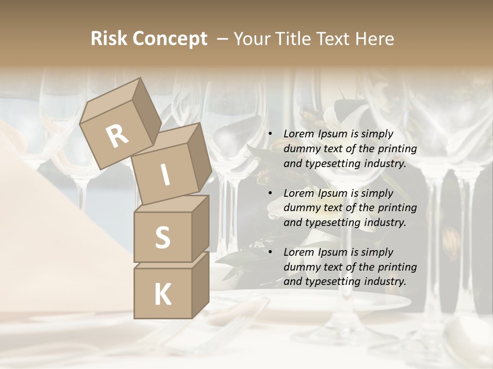 Table Preparing For After Wedding Ceremony Diner In Luxury Hotel's Restaurant. PowerPoint Template