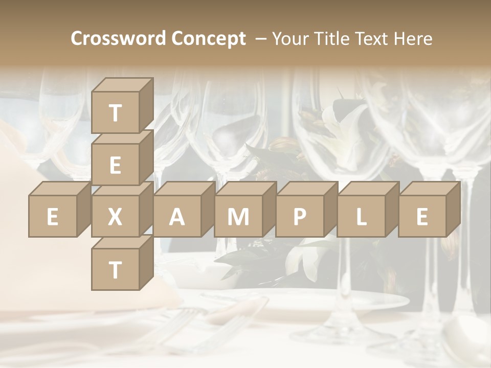 Table Preparing For After Wedding Ceremony Diner In Luxury Hotel's Restaurant. PowerPoint Template