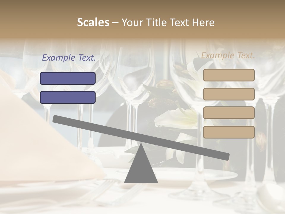 Table Preparing For After Wedding Ceremony Diner In Luxury Hotel's Restaurant. PowerPoint Template