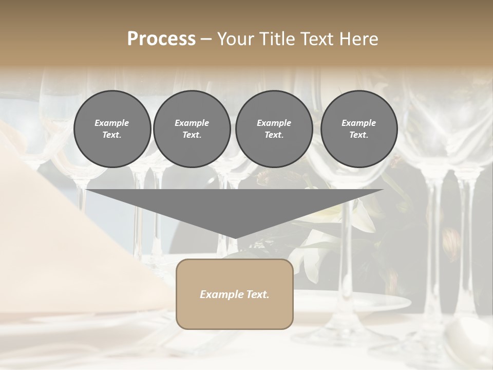Table Preparing For After Wedding Ceremony Diner In Luxury Hotel's Restaurant. PowerPoint Template