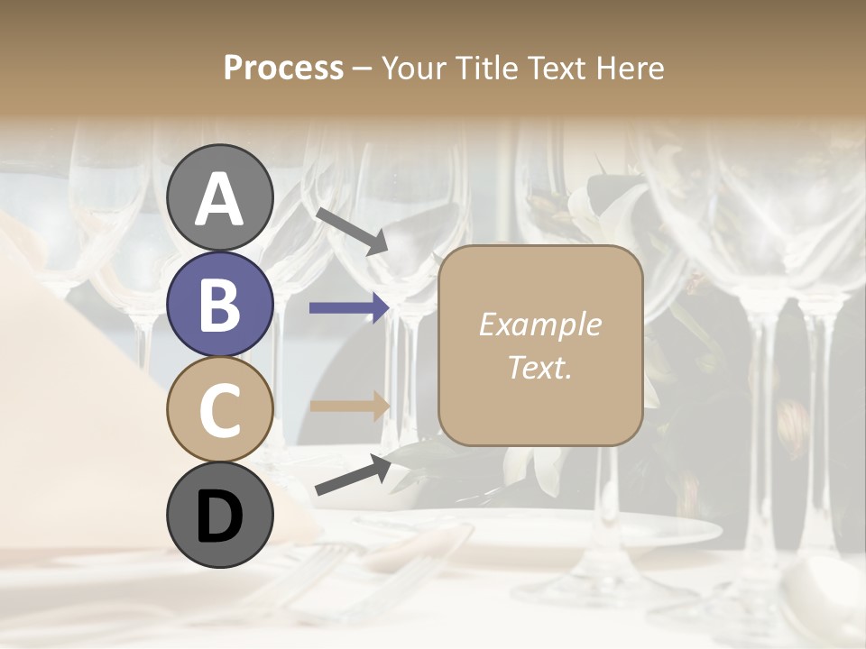 Table Preparing For After Wedding Ceremony Diner In Luxury Hotel's Restaurant. PowerPoint Template