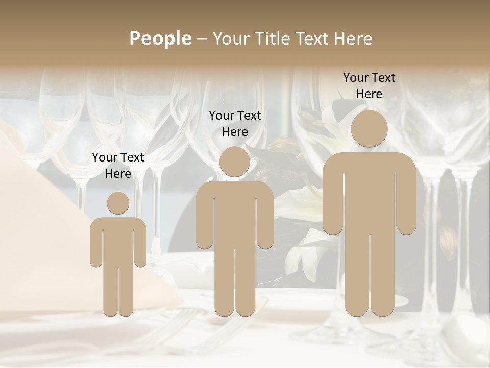 Table Preparing For After Wedding Ceremony Diner In Luxury Hotel's Restaurant. PowerPoint Template