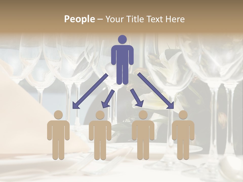 Table Preparing For After Wedding Ceremony Diner In Luxury Hotel's Restaurant. PowerPoint Template