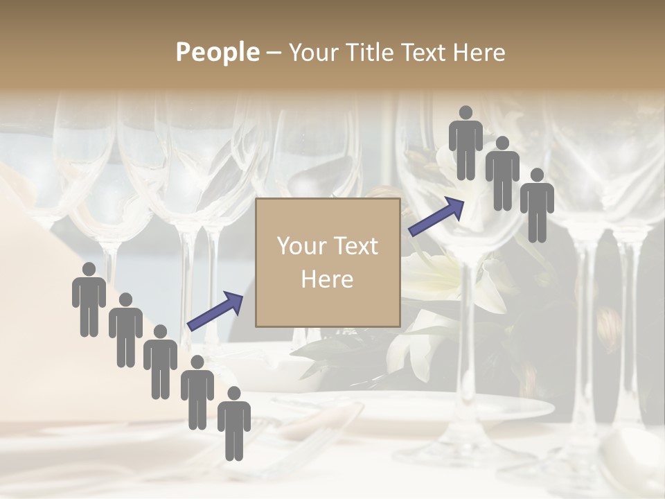 Table Preparing For After Wedding Ceremony Diner In Luxury Hotel's Restaurant. PowerPoint Template