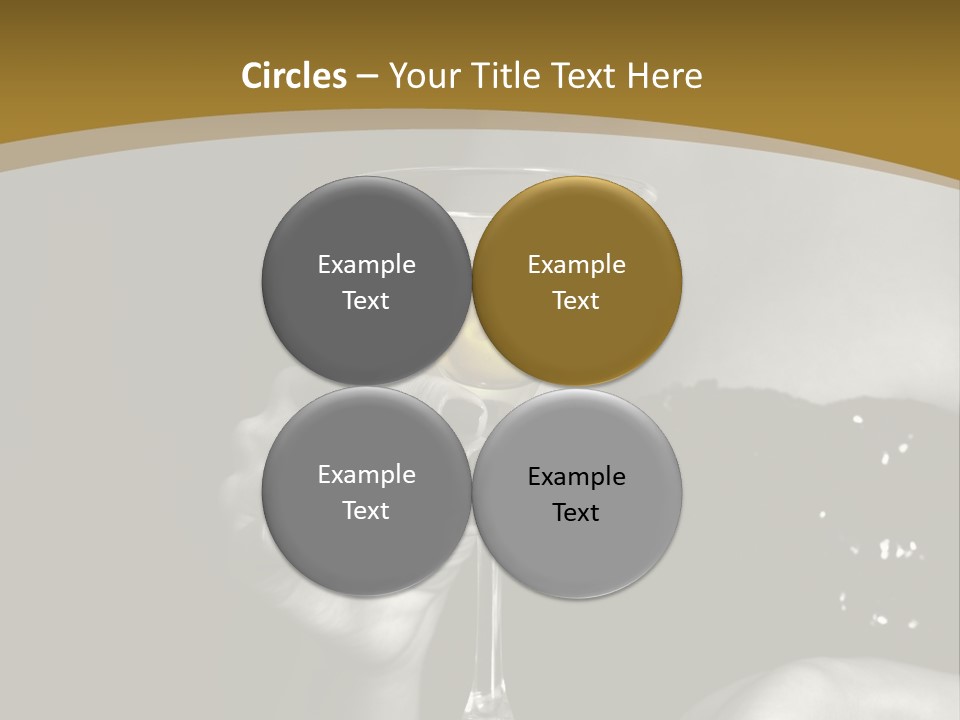 The Image Of A Glass From Martinis In A Female Hand On A Black Background PowerPoint Template