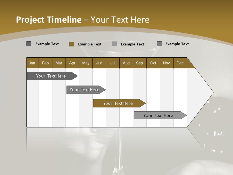 The Image Of A Glass From Martinis In A Female Hand On A Black Background PowerPoint Template