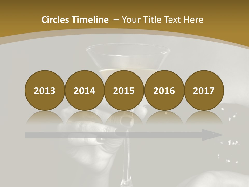 The Image Of A Glass From Martinis In A Female Hand On A Black Background PowerPoint Template