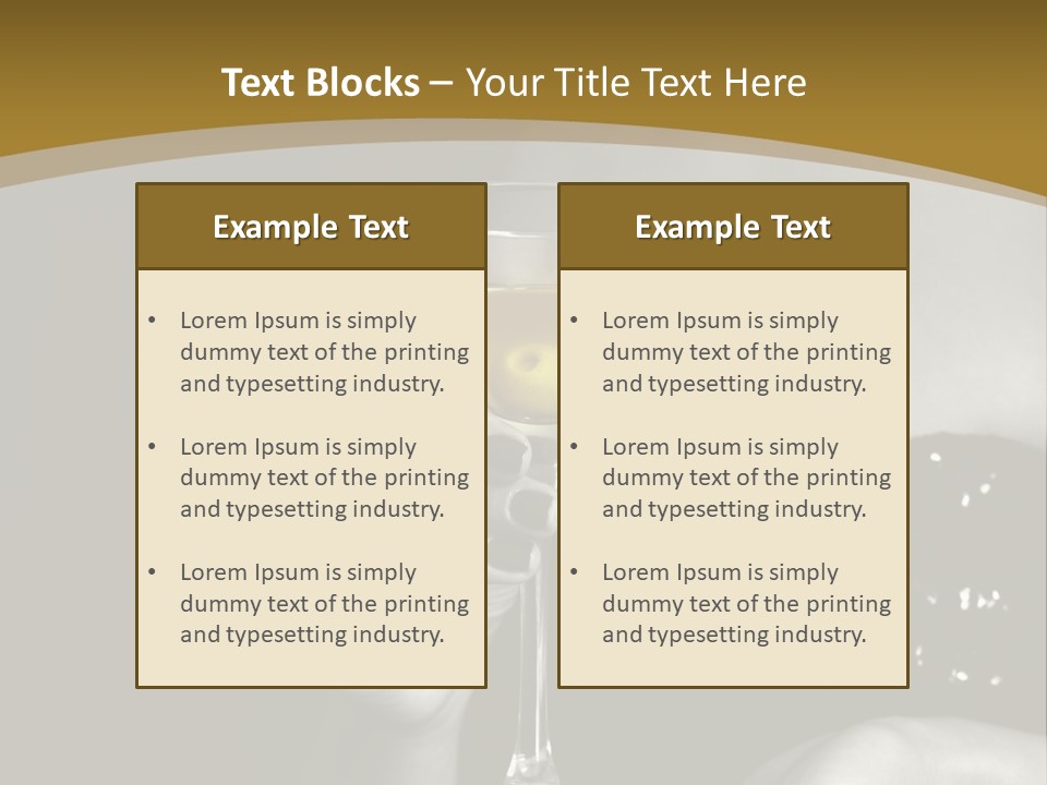 The Image Of A Glass From Martinis In A Female Hand On A Black Background PowerPoint Template