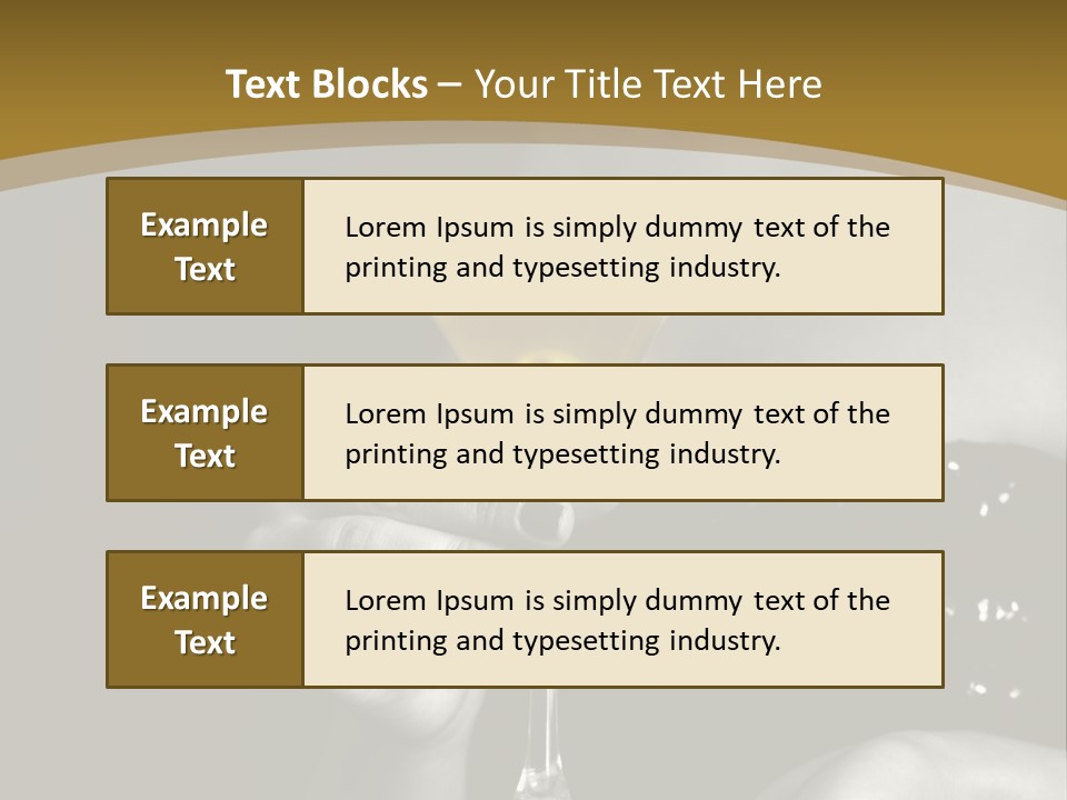 The Image Of A Glass From Martinis In A Female Hand On A Black Background PowerPoint Template