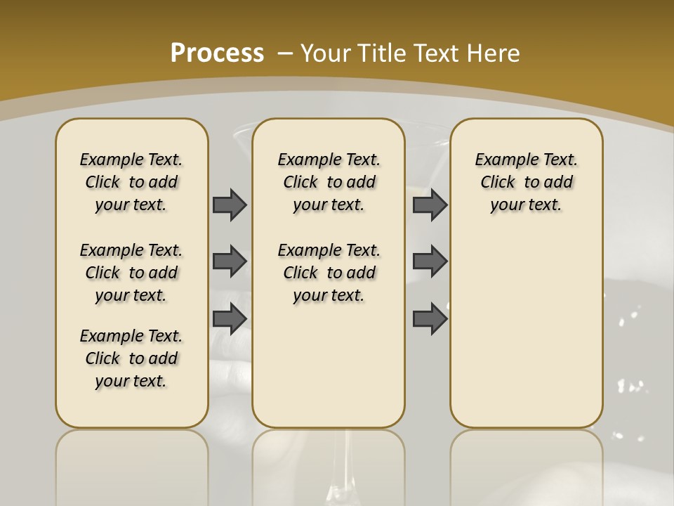 The Image Of A Glass From Martinis In A Female Hand On A Black Background PowerPoint Template
