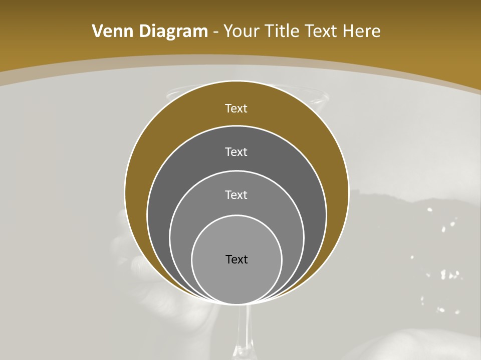 The Image Of A Glass From Martinis In A Female Hand On A Black Background PowerPoint Template