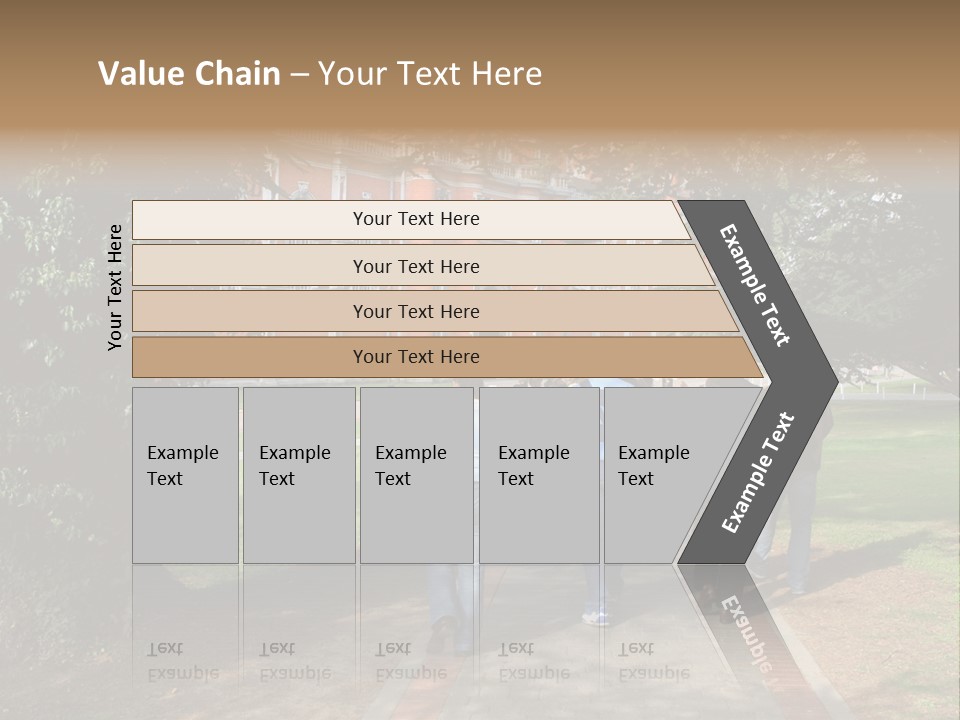 Students Walking To College PowerPoint Template