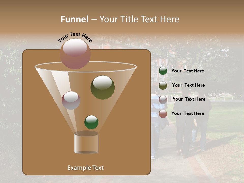 Students Walking To College PowerPoint Template