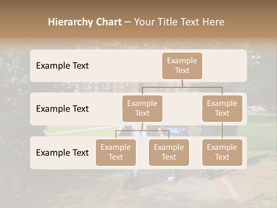 Students Walking To College PowerPoint Template
