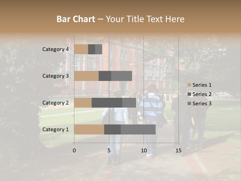 Students Walking To College PowerPoint Template